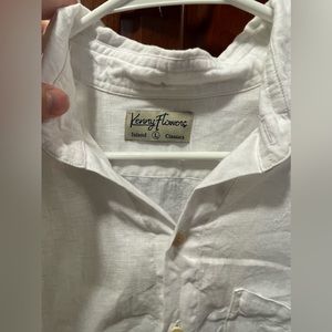 White linen long sleeve shirt